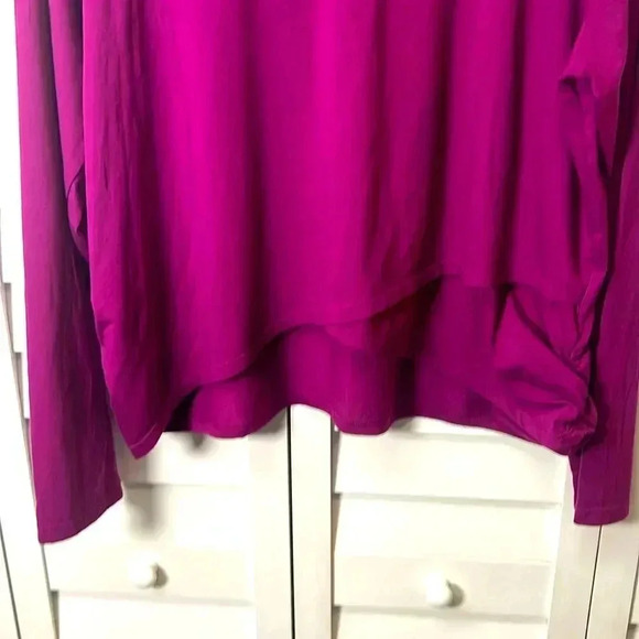 Xersion Quick-Dri Long Sleeve Crisscross Athletic Top Size XXL Berry Purple - Picture 3 of 9